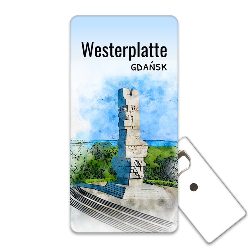 Magnetyczny otwieracz do butelek – motyw Gdańsk, Polska, pamiątka, dekoracja