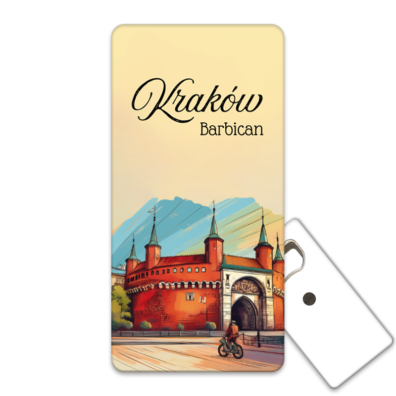 Magnetyczny otwieracz do butelek – motyw Kraków, Polska, pamiątka, dekoracja