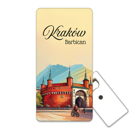 Magnetyczny otwieracz do butelek – motyw Kraków, Polska, pamiątka, dekoracja