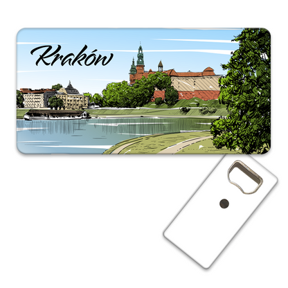 Magnetyczny otwieracz do butelek – motyw Kraków, Polska, pamiątka, dekoracja, barware