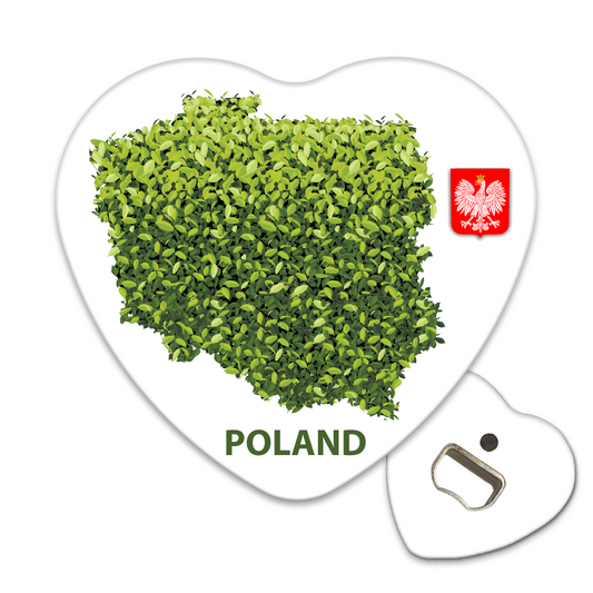 Magnetyczny otwieracz do butelek – motyw Polska, pamiątka, dekoracja, barware