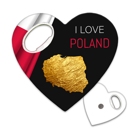 Magnetyczny otwieracz do butelek – motyw Polska, pamiątka, dekoracja, barware