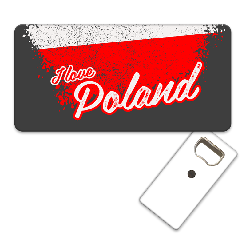 Magnetyczny otwieracz do butelek – motyw Polska, pamiątka, dekoracja, barware