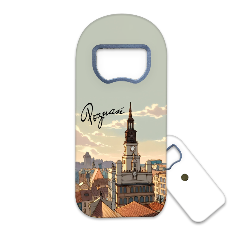 Magnetyczny otwieracz do butelek – motyw Poznań, Polska, pamiątka, dekoracja