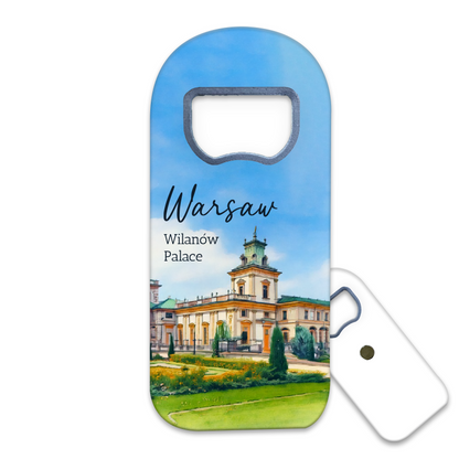 Magnetyczny otwieracz do butelek – motyw Warszawa, Polska, pamiątka, dekoracja