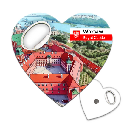 Magnetyczny otwieracz do butelek – motyw Warszawa, Polska, pamiątka, dekoracja