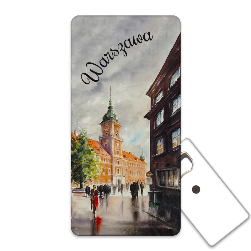 Magnetyczny otwieracz do butelek – motyw Warszawa, Polska, pamiątka, dekoracja, barware