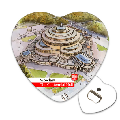 Magnetyczny otwieracz do butelek – motyw Wrocław, Polska, pamiątka, dekoracja