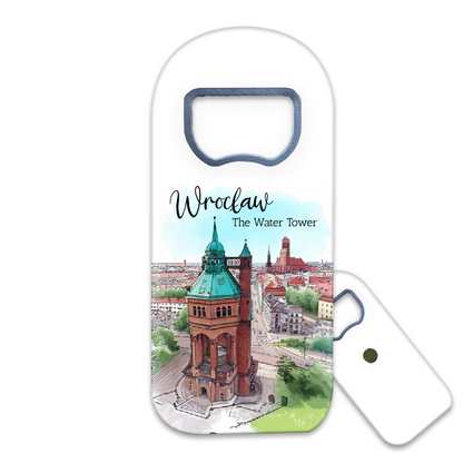 Magnetyczny otwieracz do butelek – motyw Wrocław, Polska, pamiątka, dekoracja