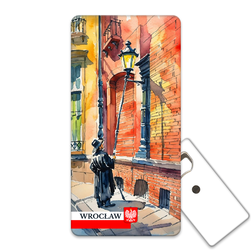 Magnetyczny otwieracz do butelek – motyw Wrocław, Polska, pamiątka, dekoracja