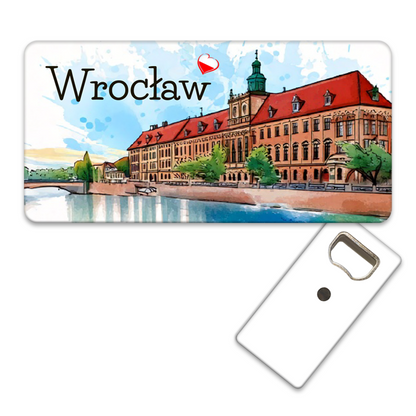 Magnetyczny otwieracz do butelek – motyw Wrocław, Polska, pamiątka, dekoracja, barware