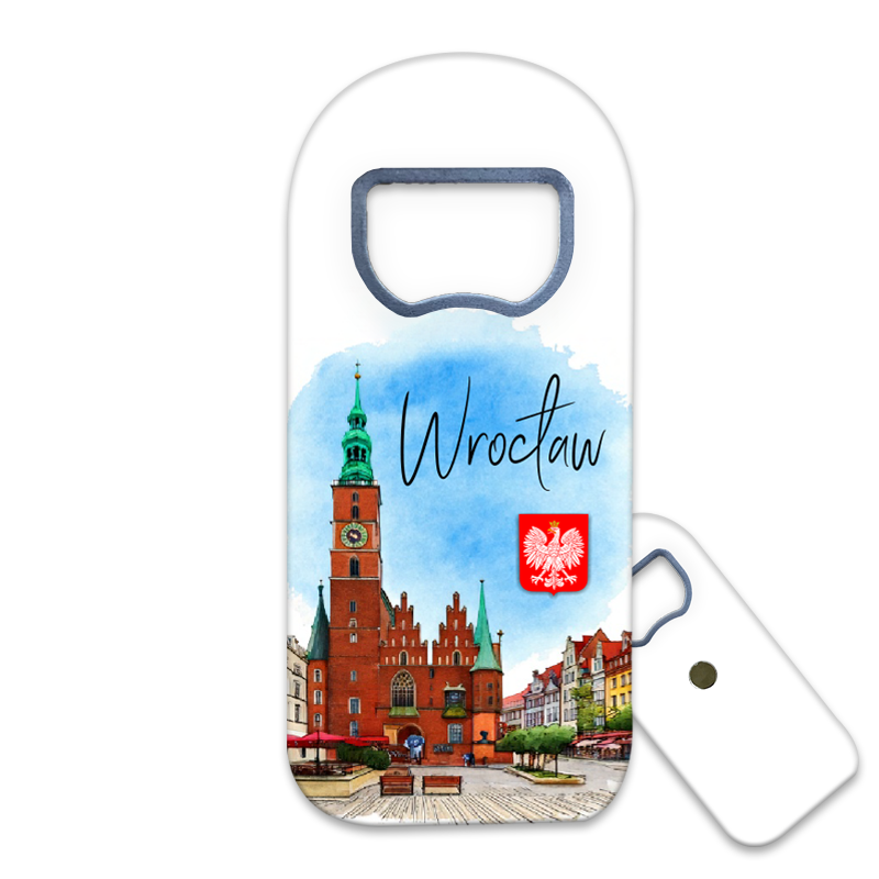 Magnetyczny otwieracz do butelek – motyw Wrocław, Polska, pamiątka, dekoracja, barware