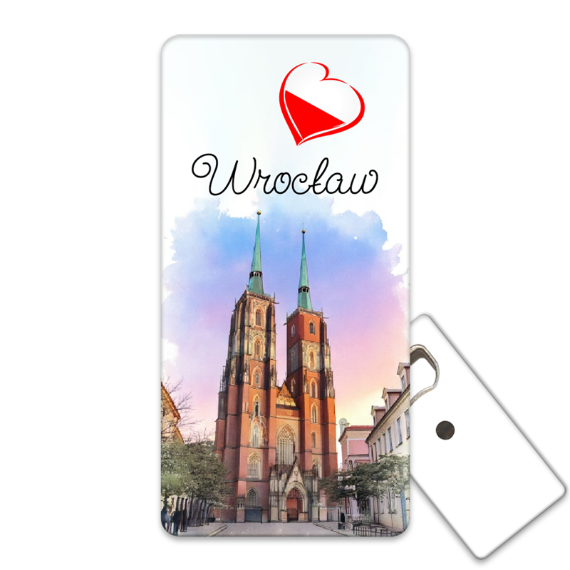 Magnetyczny otwieracz do butelek – motyw Wrocław, Polska, pamiątka, dekoracja, barware