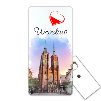 Magnetyczny otwieracz do butelek – motyw Wrocław, Polska, pamiątka, dekoracja, barware