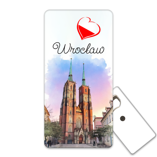 Magnetyczny otwieracz do butelek – motyw Wrocław, Polska, pamiątka, dekoracja, barware