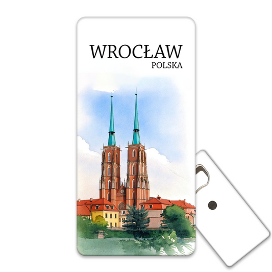 Magnetyczny otwieracz do butelek – motyw Wrocław, Polska, pamiątka, dekoracja, barware