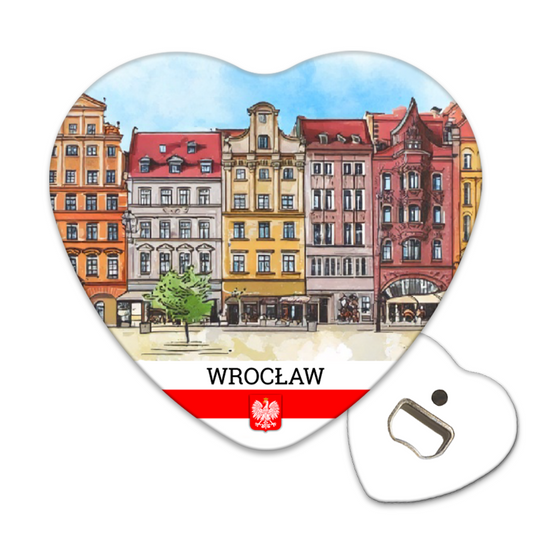 Magnetyczny otwieracz do butelek – motyw Wrocław, Polska, pamiątka, dekoracja, barware