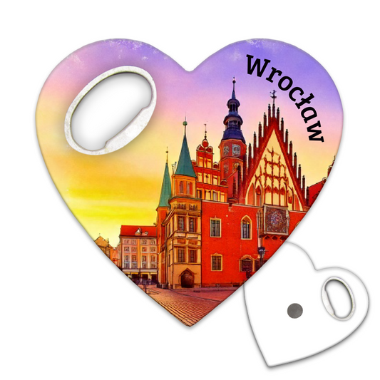 Magnetyczny otwieracz do butelek – motyw Wrocław, Polska, pamiątka, dekoracja, barware